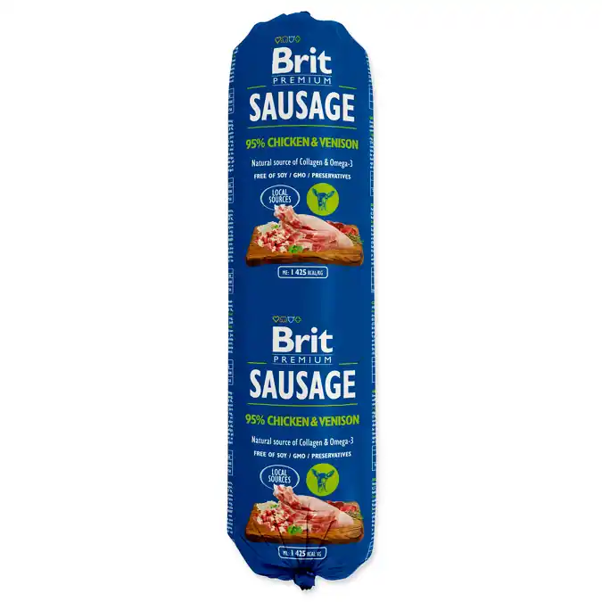 Brit Sausage Chicken & Venison 800g New Cenová Bomba