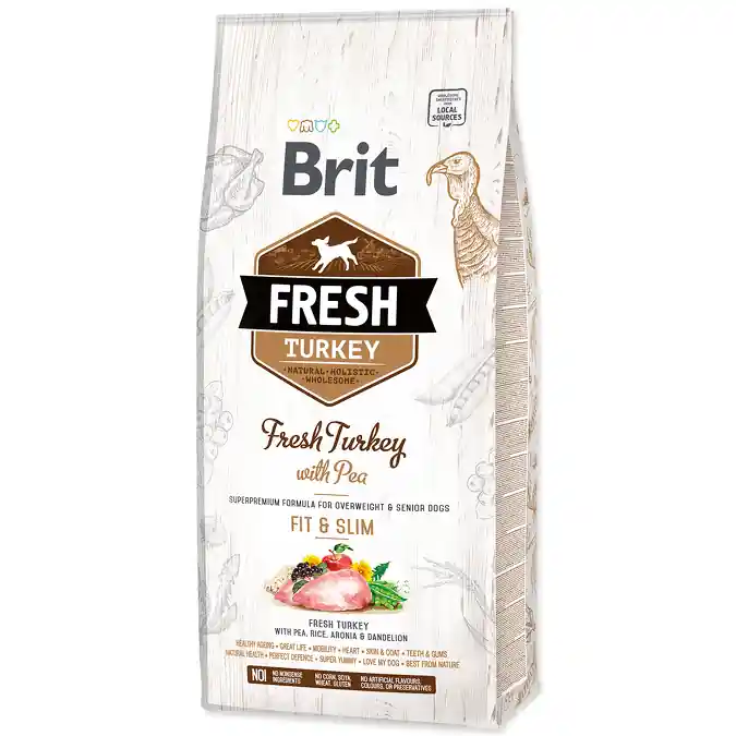 Brit Fresh Turkey with Pea Light Fit & Slim 12 kg Autentický