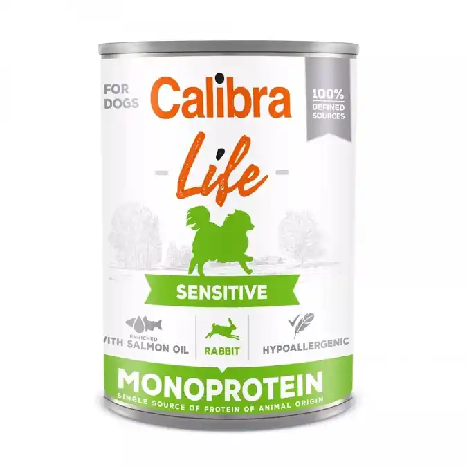 Nakupujte Hned Calibra Dog Life konz.Sensitive Rabbit 400g