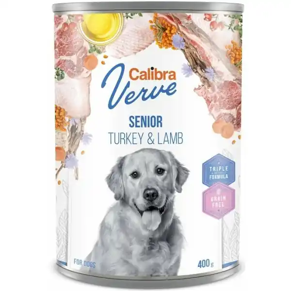 Horká Nabídka Calibra Dog Verve konz.GF Senior Turkey&Lamb 400g