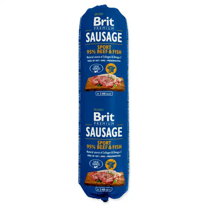 Brit Sausage Beef & Fish-Sport formula 800g New Nová Kolekce