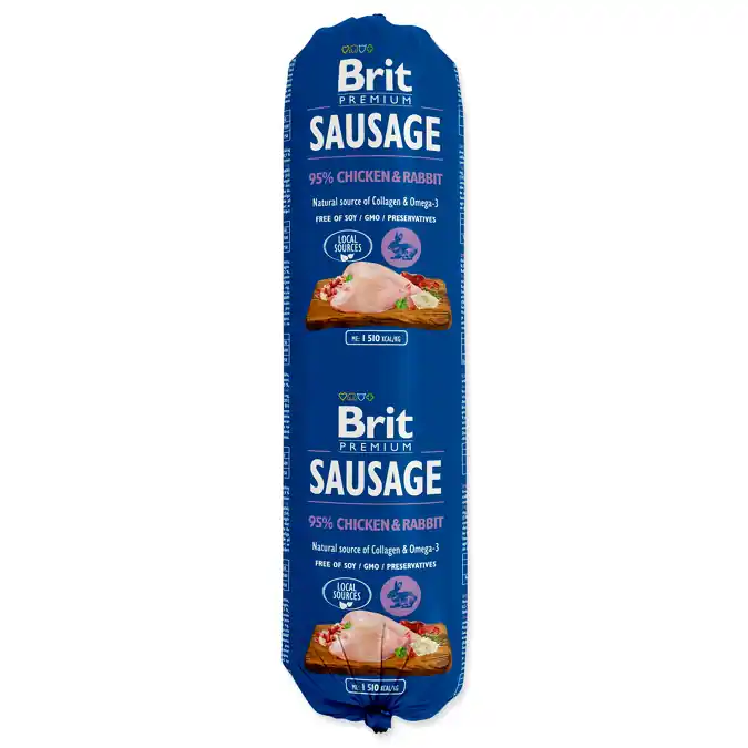 Brit Sausage Chicken & Rabbit 800g New Originální