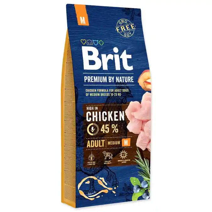 Tovární Cena Brit Premium by Nature Adult Medium Breed Chicken 15 kg