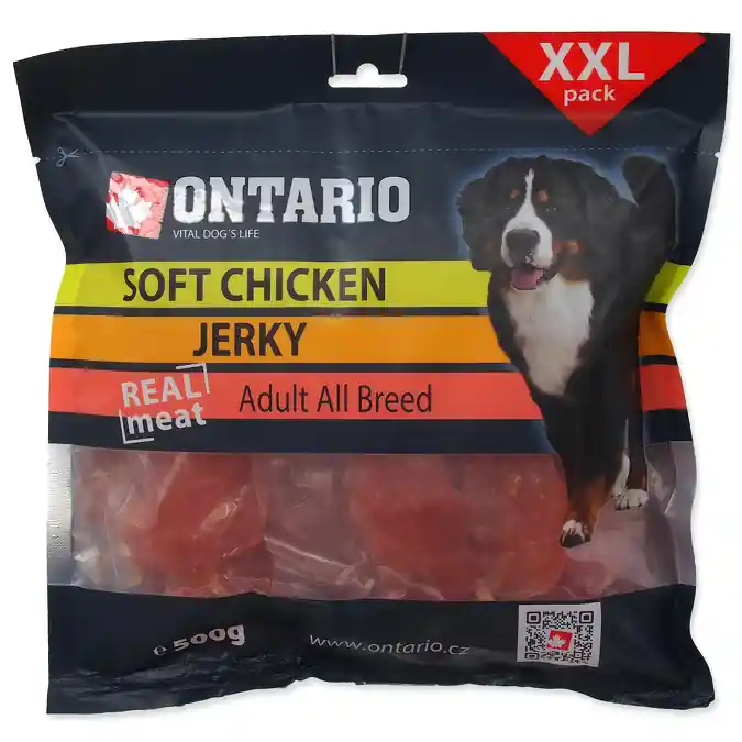 Finální Výprodej Snack ONTARIO Dog Soft Chicken Jerky 500g