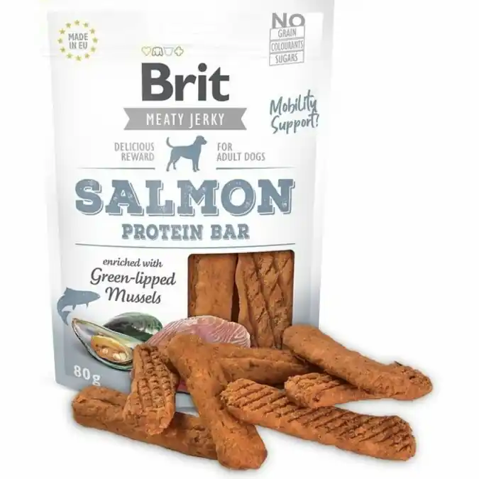 Brit Jerky Salmon Protein Bar 80g Super Cena