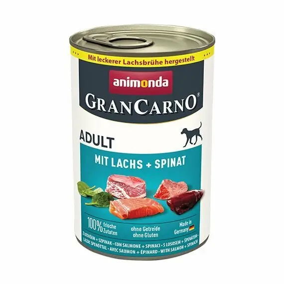 GRANCARNO Adult – losos + špenát 400g Speciální Cena
