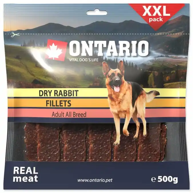 ONTARIO Snack Dry Rabbit Fillet 500g Dokud Zásoby Vydrží