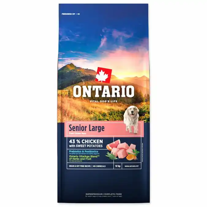 Ihned K Objednání Ontario Senior Large Chicken & Sweet Potatoes 12kg