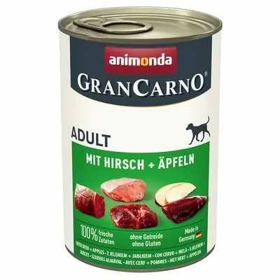 GRANCARNO Adult – jelení maso + jablka 400g Přímo Od Výrobce