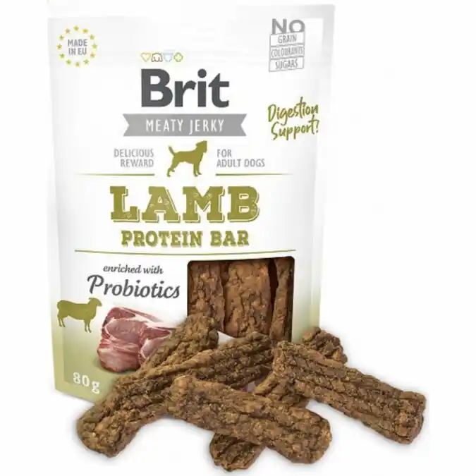 Autentický Brit Jerky Lamb Protein Bar 80g