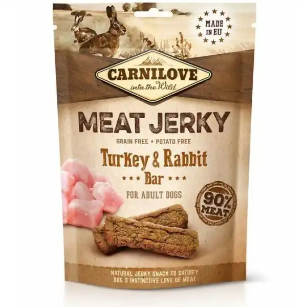 Koupit Online Carnilove Dog Jerky Rabbit&Turkey Bar 100g
