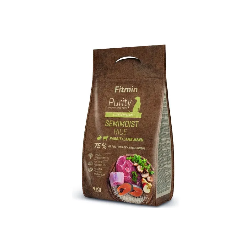 Fitmin dog Purity Rice Semimoist Rabbit & Lamb 4 kg Sleva