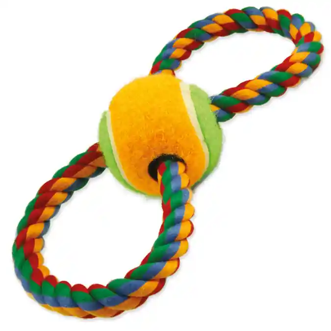 Must-Have Přetahovadlo DOG FANTASY osmička barevné + tenisák 25 cm