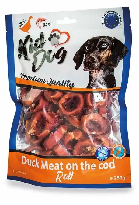 KIDDOG kachní masíčko na tresčí rolce 250 g Super Cena