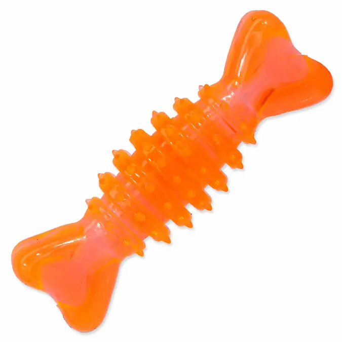 Hračka DOG FANTASY kost gumová oranžová 12 cm Aktuální