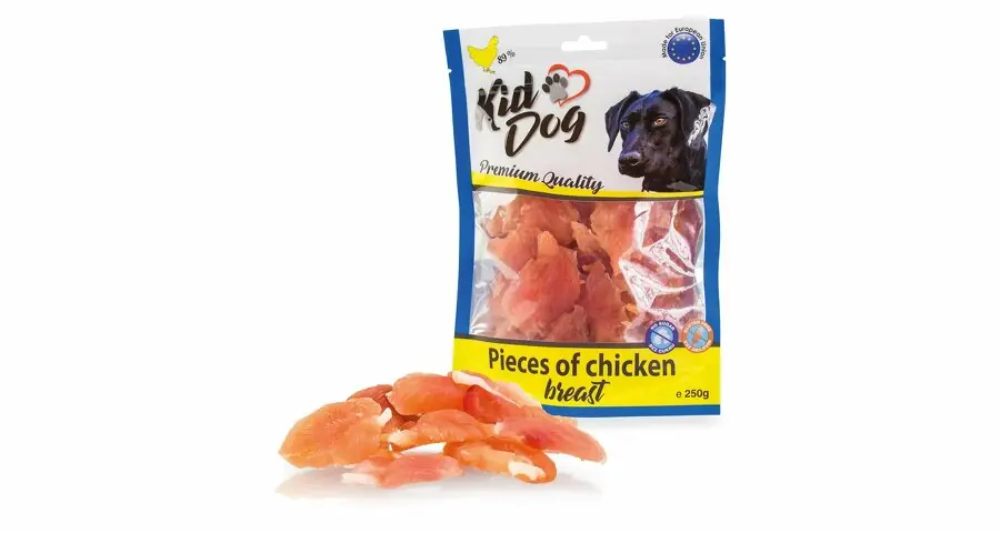 KIDDOG kousky kuřecích prsou 250 g Levný