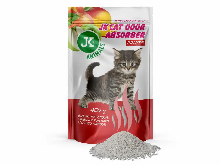 Animals Fruits Absorber, pohlcovač zápachů s vůní ovoce, 450 g, podporuje účinek kočkolitů Poslední Šance