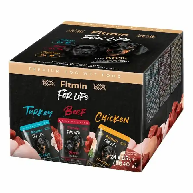 Fitmin For Life dog pouch multipack 24×85g Cenově Výhodný