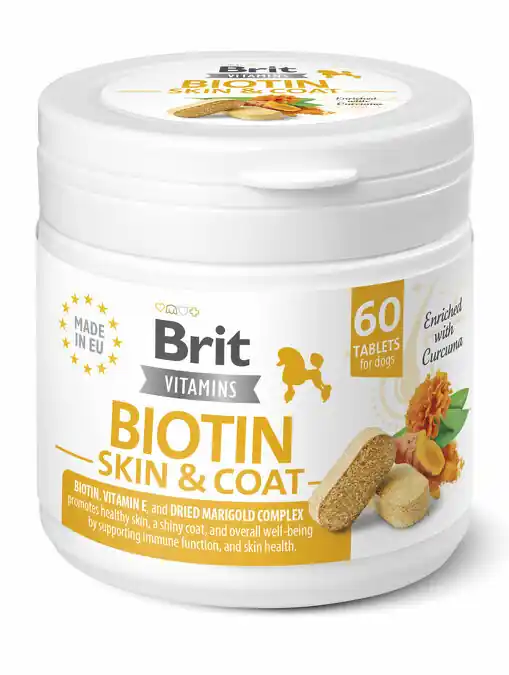Koupit Online Brit Dog Vitamins Biotin Skin&Coat 120g (60tbl)