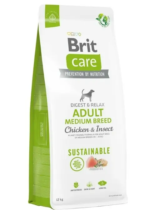 Must-Have Brit Care Sustainable Adult Medium Breed Chicken & Insect 12 kg