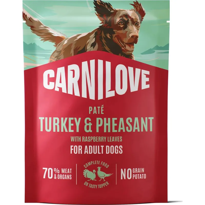 Cenová Bomba Carnilove Dog Pouch Paté Turkey & Pheasant with Raspberry Leaves 300 g