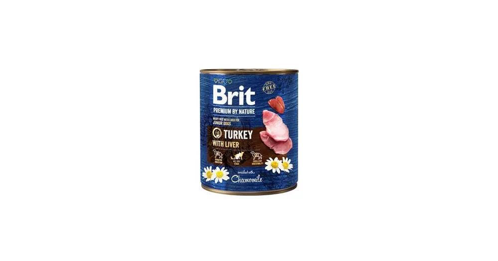 Brit Premium Dog by Nature konz Turkey&Liver 800g Pouze Dnes