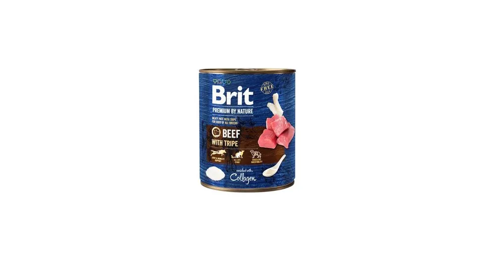 Brit Premium Dog by Nature konz Beef&Tripes 800g Časově Omezené