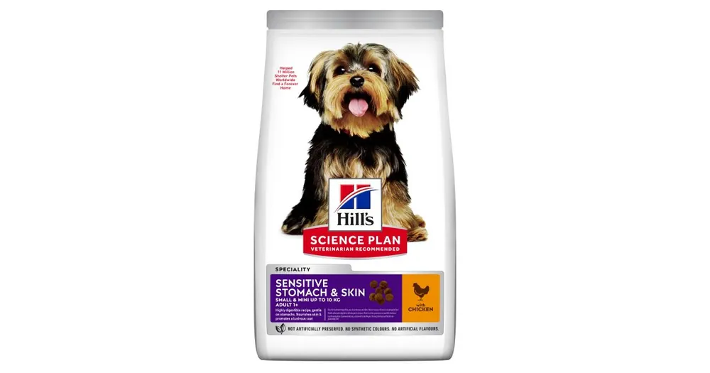 Bezpečná Platba Hills Science Plan Canine Adult Sensitive Stomach&Skin Small&Mini Chicken 1,5kg