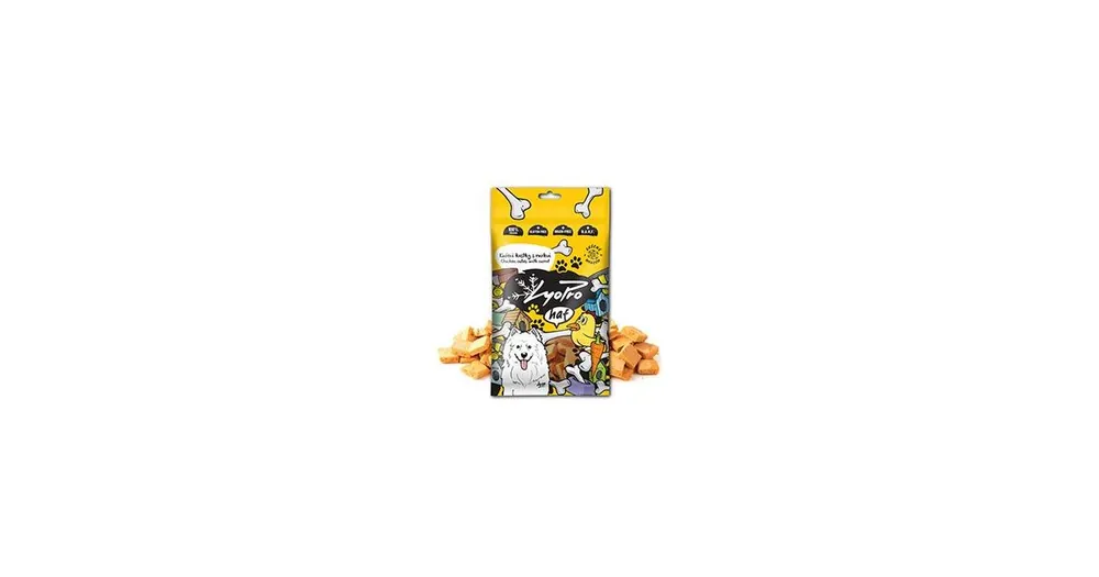 Aktuální Lyopro Dog poch. mrazem sušené Kuř. kostky s mrkví 50g