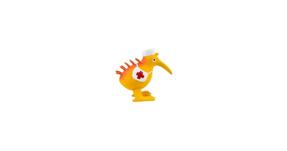 Autentický Hračka pes NURSE latex,pískací,oranžová 13cm Kiwi