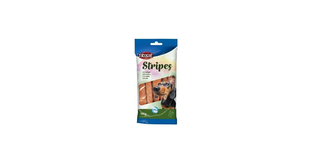 Pochoutka Snack STRIPES drůbeží pro psy 10ks/100g TR Značkový
