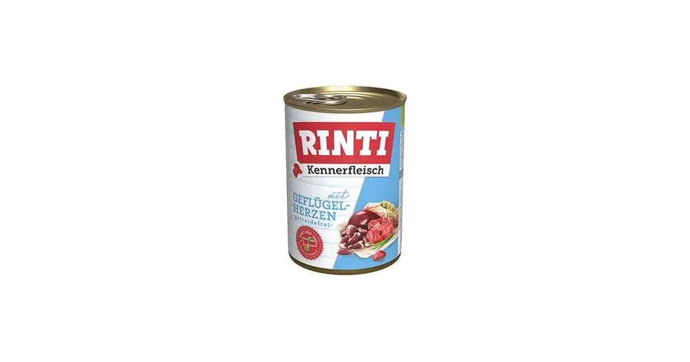 Rinti Dog Kennerfleisch konzerva drůbeží srdíčka 400g Originální