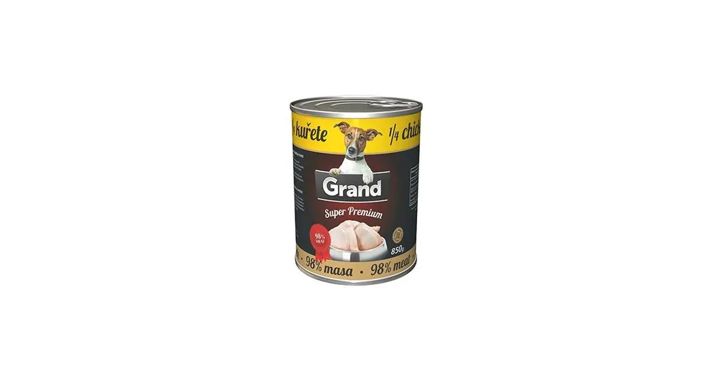 GRAND Dog konz. SuperPremium 1/4 kuřete 850g Nízká Cena