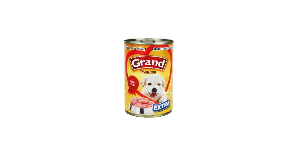 GRAND Dog konz. Premium Puppy kuřecí kousky 405g Super Cena