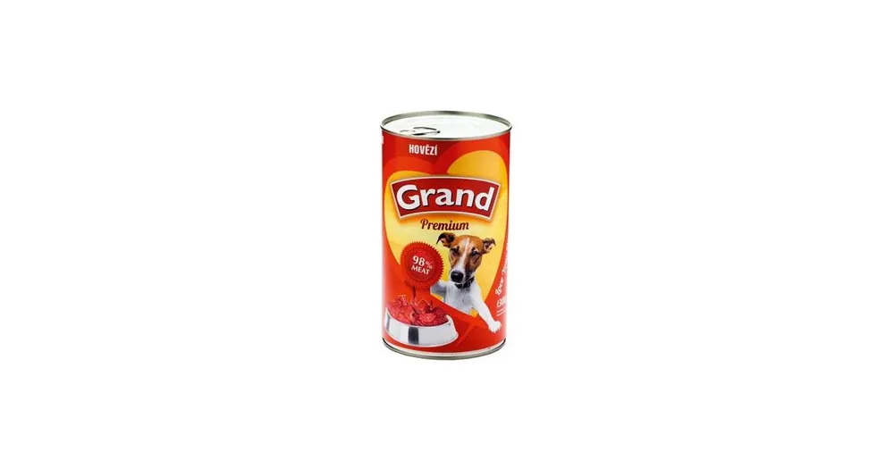 Výhodná Nabídka GRAND Dog konz. Premium hovězí 1300g